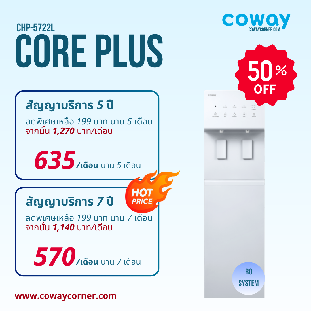 Coway-Core-Plus-โปรโมชั่นลดราคา50%